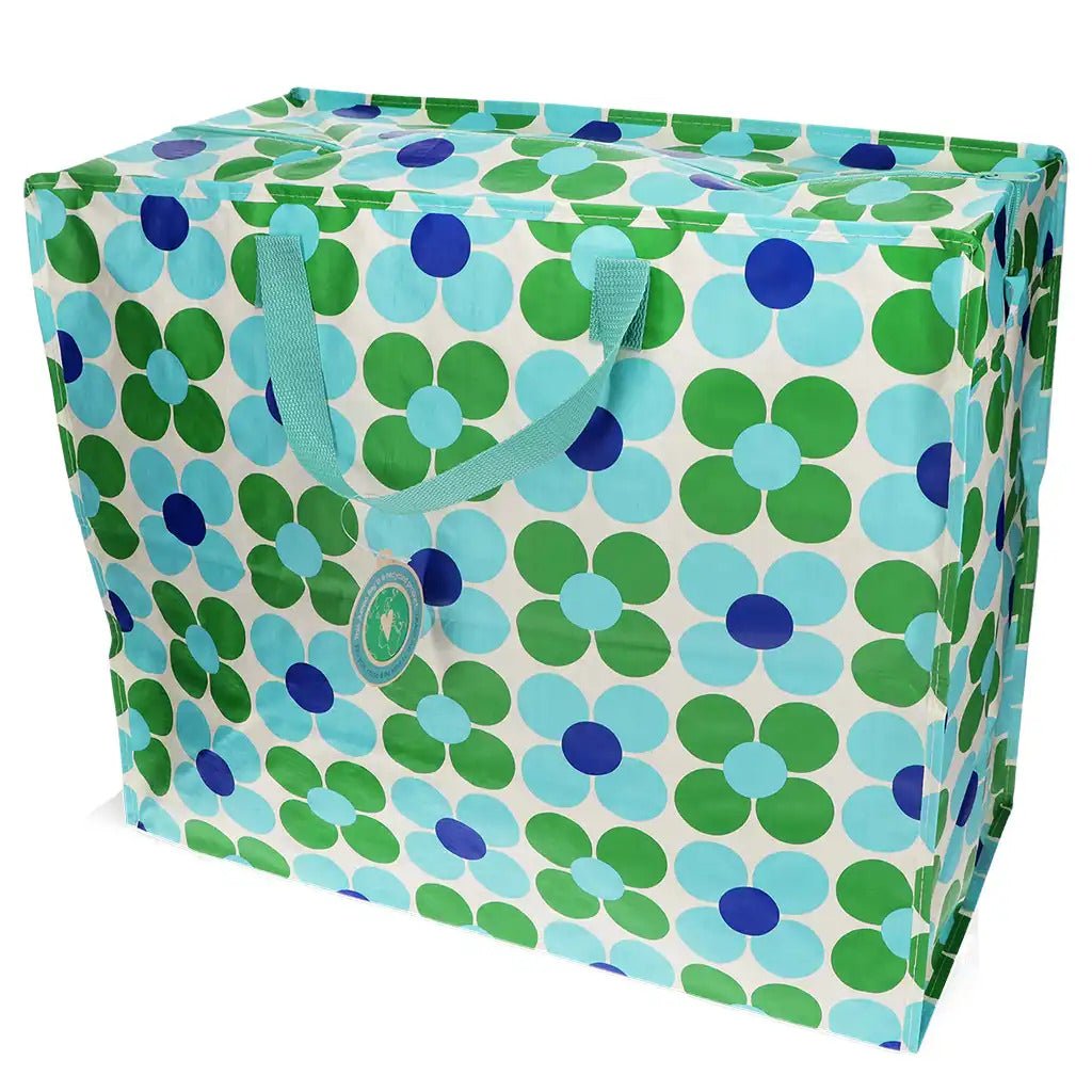 SAC DE RANGEMENT JUMBO - REX LONDON Blue and Green Daisy - Rex London