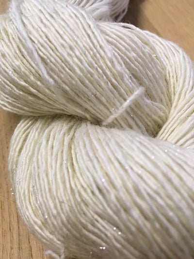 SILVER SPARKLE SINGLES - Laine à teindre - Laine à teindre