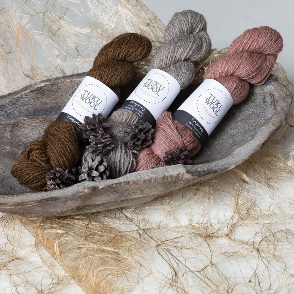 FING - 01 - Sake 50g TUKUWOOL FINGERING - Tukuwool