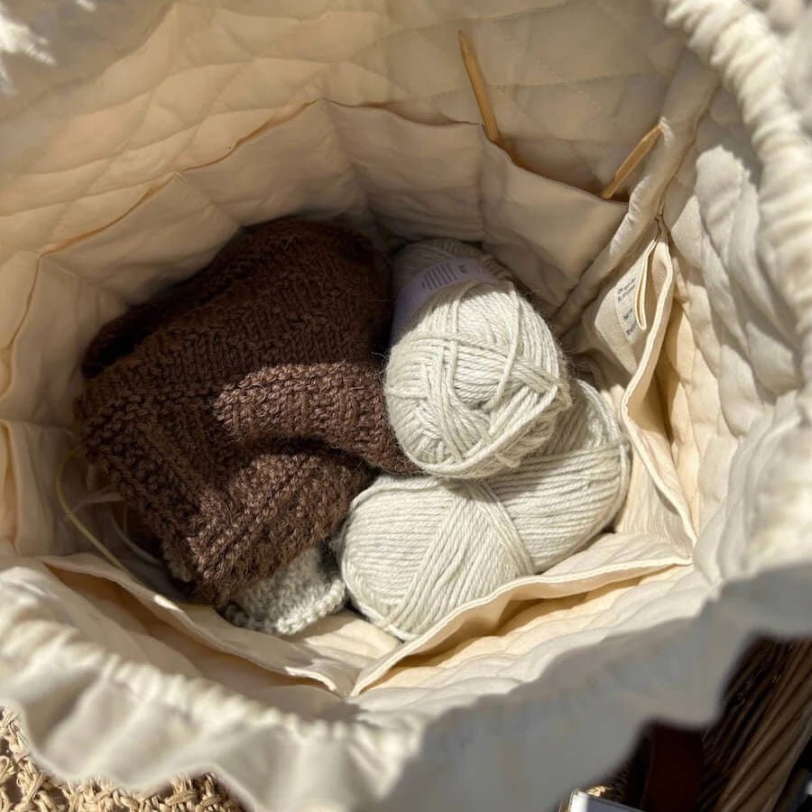 UDENLANDSKE FORHANDLERE - Get Your Knit Together Bag Apricot - Petite Knit