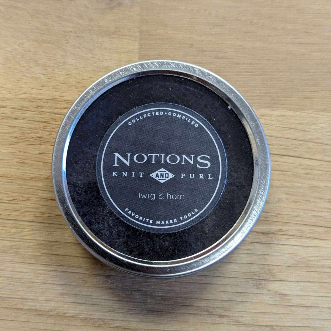 Woolen Notions Tin - Petite boite TWIG & HORN Black - Twig & Horn