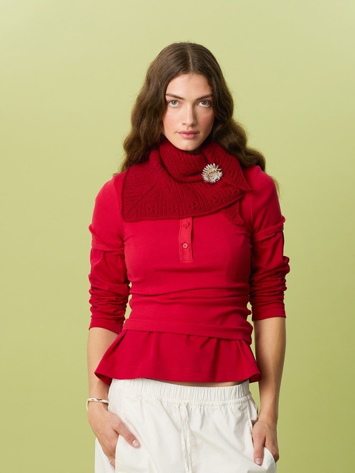 2607-3 Miu Pointelle Shawl - Sandnes Garn