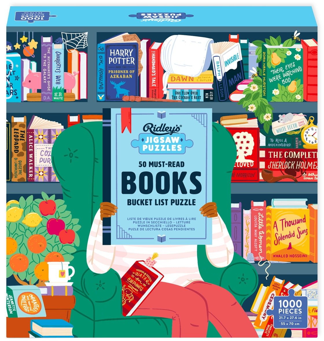 50 Must - Read Books of the World Bucket List 1000 - Piece Puzzle - Chronicle Books