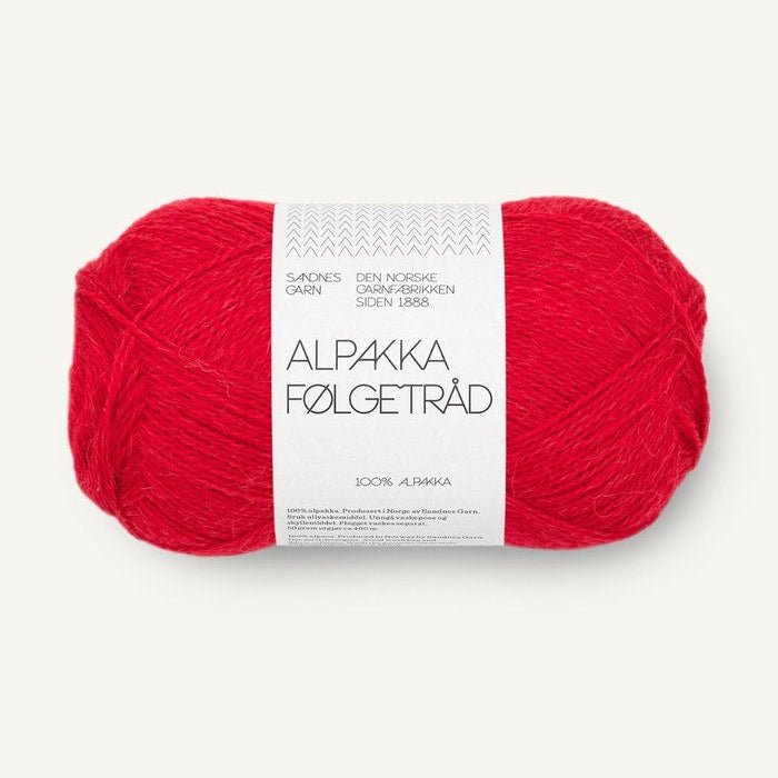 4219-True Red Alpakka Følgetråd - Sandnes Garn