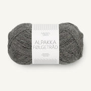 1053 - Mork Gramelert Alpakka Følgetråd - Sandnes Garn