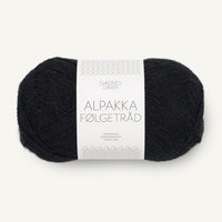 Alpakka Følgetråd 1099 - Svart - Sandnes Garn