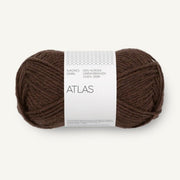 3591 - Mork Brunmelert Atlas - Sandnes Garn