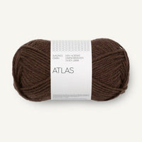 3591 - Mork Brunmelert Atlas - Sandnes Garn