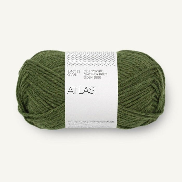 9072 - Mork Gronnmelert Atlas - Sandnes Garn