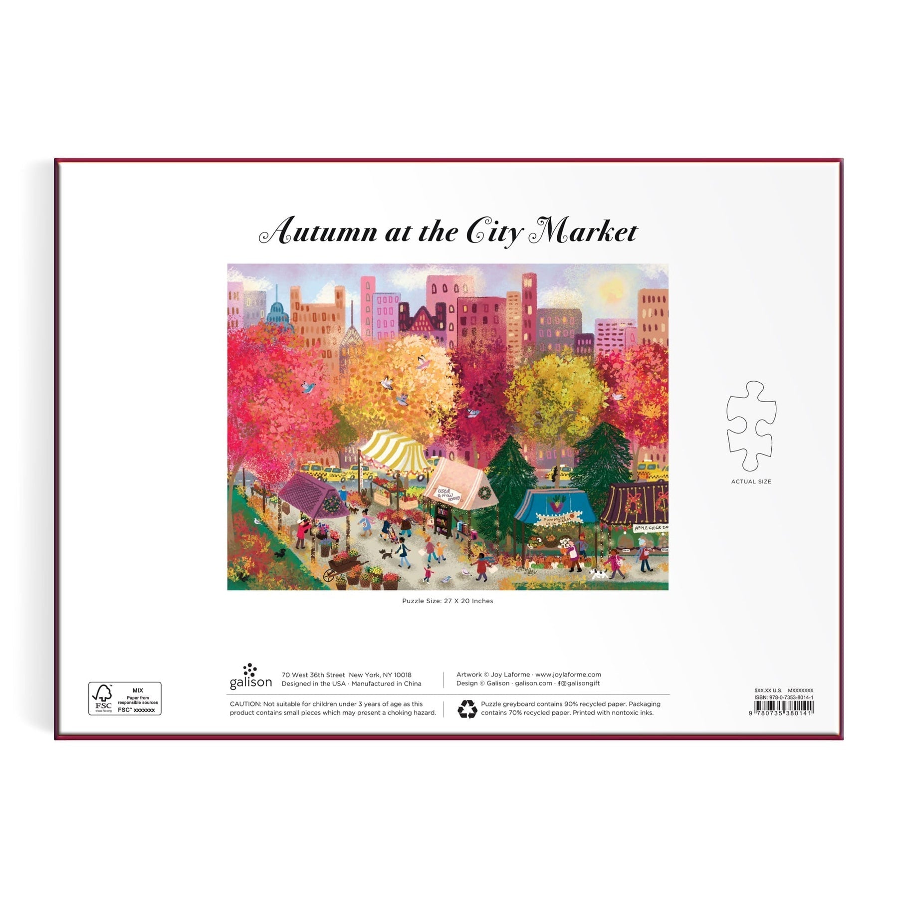 Autumn at the City Market 1000 Piece Puzzle - Galison