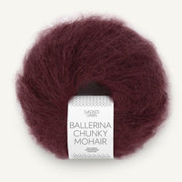 BALLERINA CHUNKY MOHAIR 4372 - Dyp Burgunder - Sandnes Garn