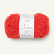 4018 - Scarlet Red Børstet Alpakka - Sandnes Garn