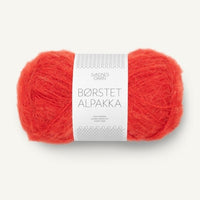 Børstet Alpakka 4018 - Scarlet Red - Sandnes Garn