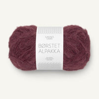 4372 - Dyp Burgunder Børstet Alpakka - Sandnes Garn