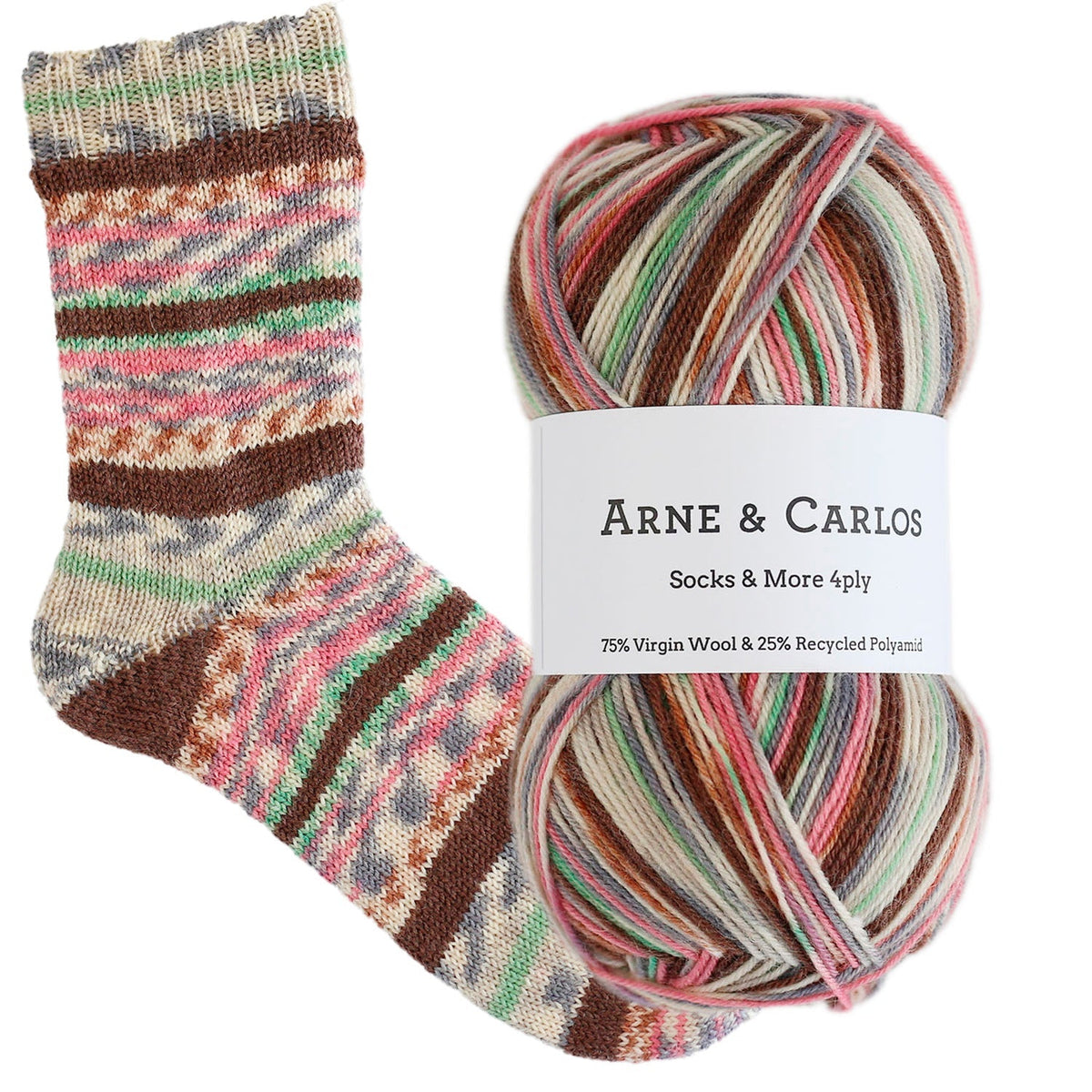 3008-Worn Floorboards Chaussettes et plus Collection 4ply - Arne & Carlos