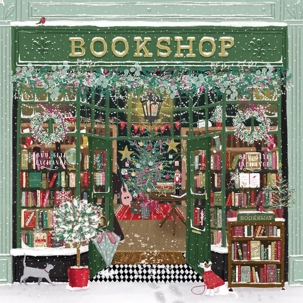 Christmas Bookshop - Puzzle carré de 1 000 pièces - Pieces & Peace