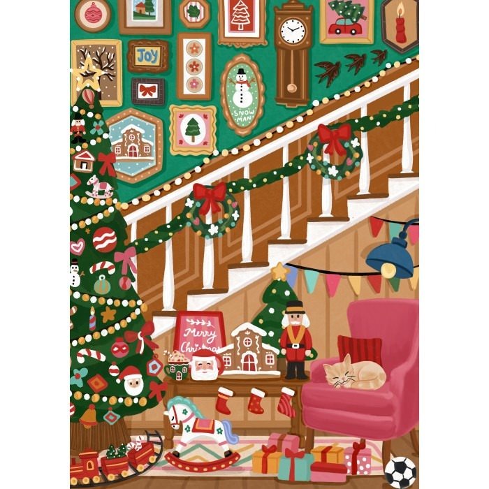 Christmas Staircase - Puzzle 500 pièces - Pieces & Peace