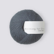 Dusty Blue Whale Cotton Merino - Knitting for Olive