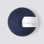 Navy Blue Cotton Merino - Knitting for Olive