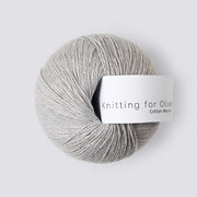 Pearl Gray Cotton Merino - Knitting for Olive