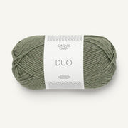 9551 - Støvet mosegrønn DUO - Sandnes Garn