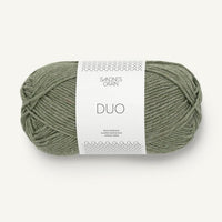 9551 - Støvet mosegrønn DUO - Sandnes Garn