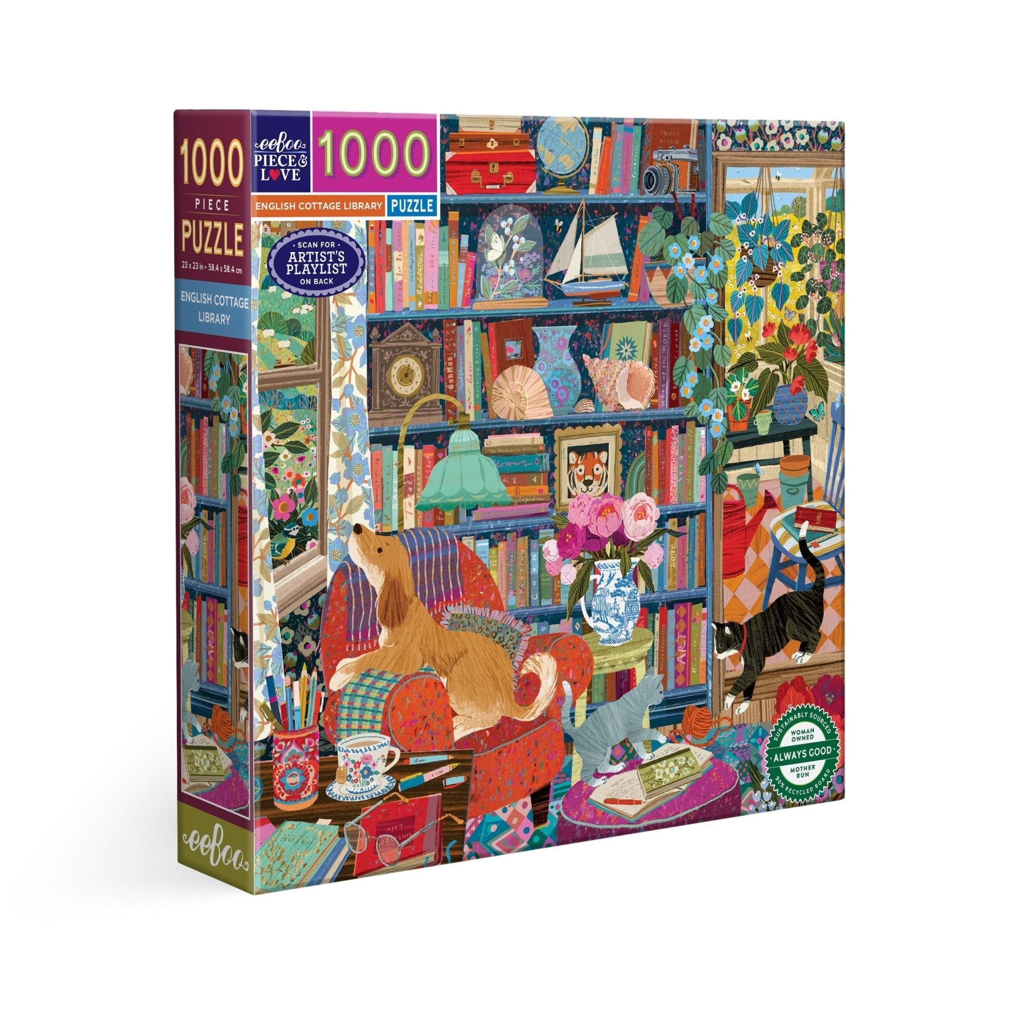 English Cottage Library 1000 Pièces – Eeboo - Eeboo