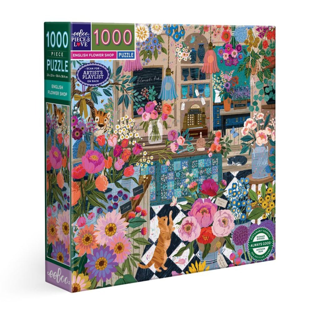 English Flower Shop 1000 Pièces – Eeboo - Eeboo
