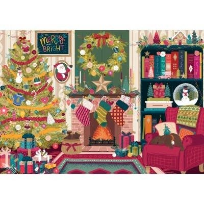 Festive Fireplace - Puzzle 2000 pièces - Pieces & Peace