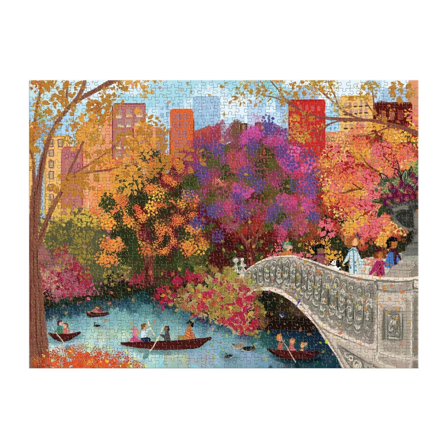 Joy Laforme Autumn on Bow Bridge 1000 Piece Puzzle - Galison