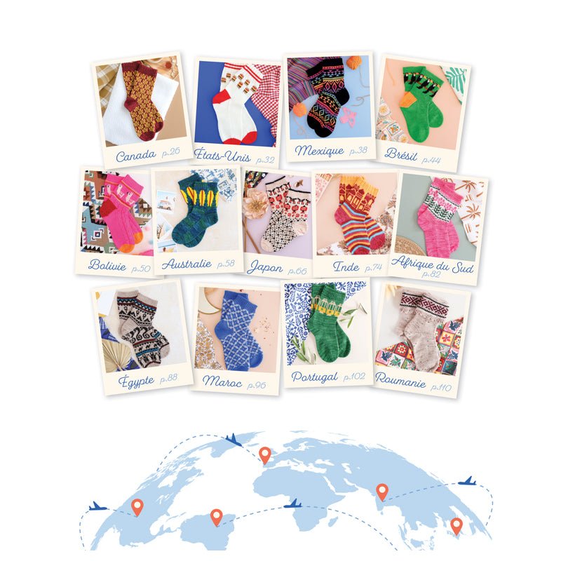 Le guide des chaussettes autour du monde au tricot jacquard - Editions de Saxe