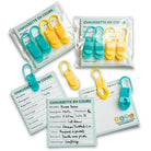 Lot de 4 pinces et 8 cartes mémos - Chaussettes - You Knit to Learn