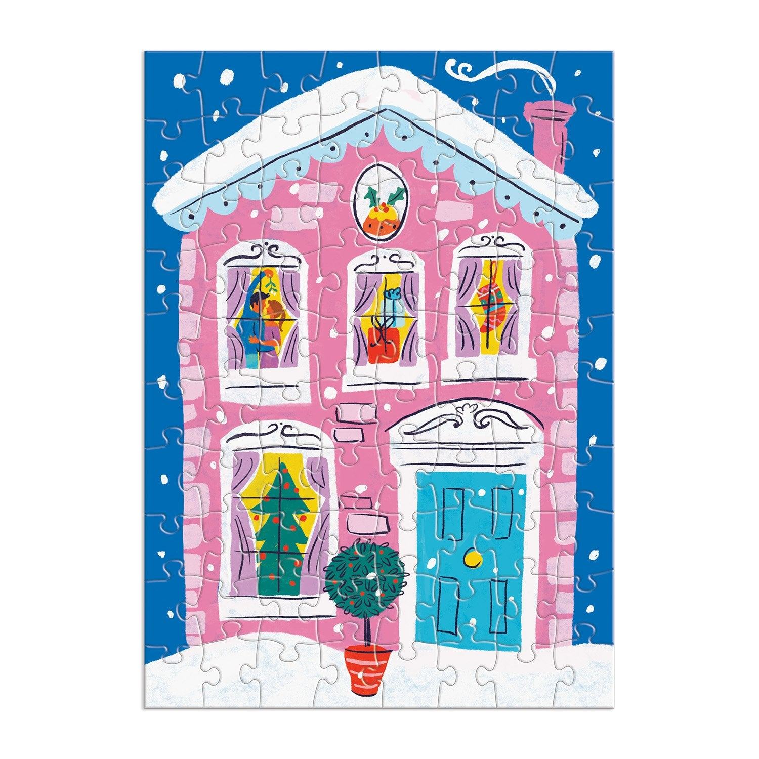 Louise Cunningham Merry and Bright 12 Days of Christmas Advent Puzzle Calendar - Galison