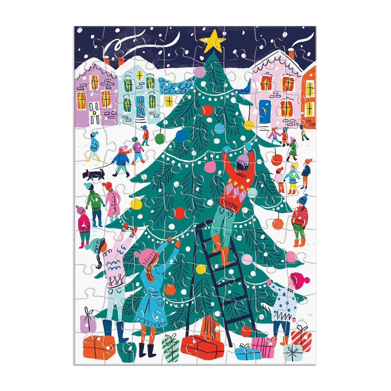 Louise Cunningham Merry and Bright 12 Days of Christmas Advent Puzzle Calendar - Galison