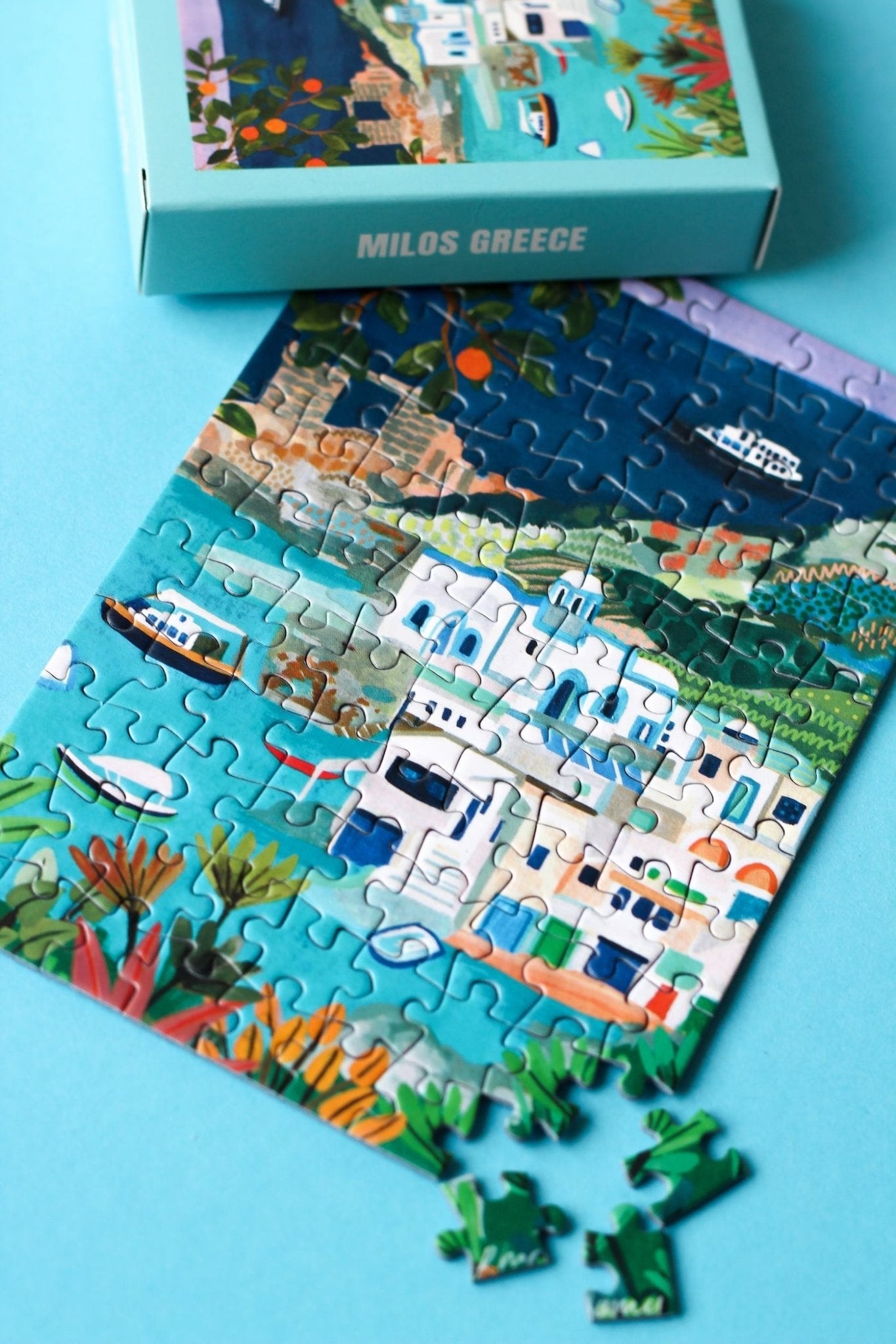 Milos Greece Mini Puzzle, 99 Pieces - Piecely Puzzles