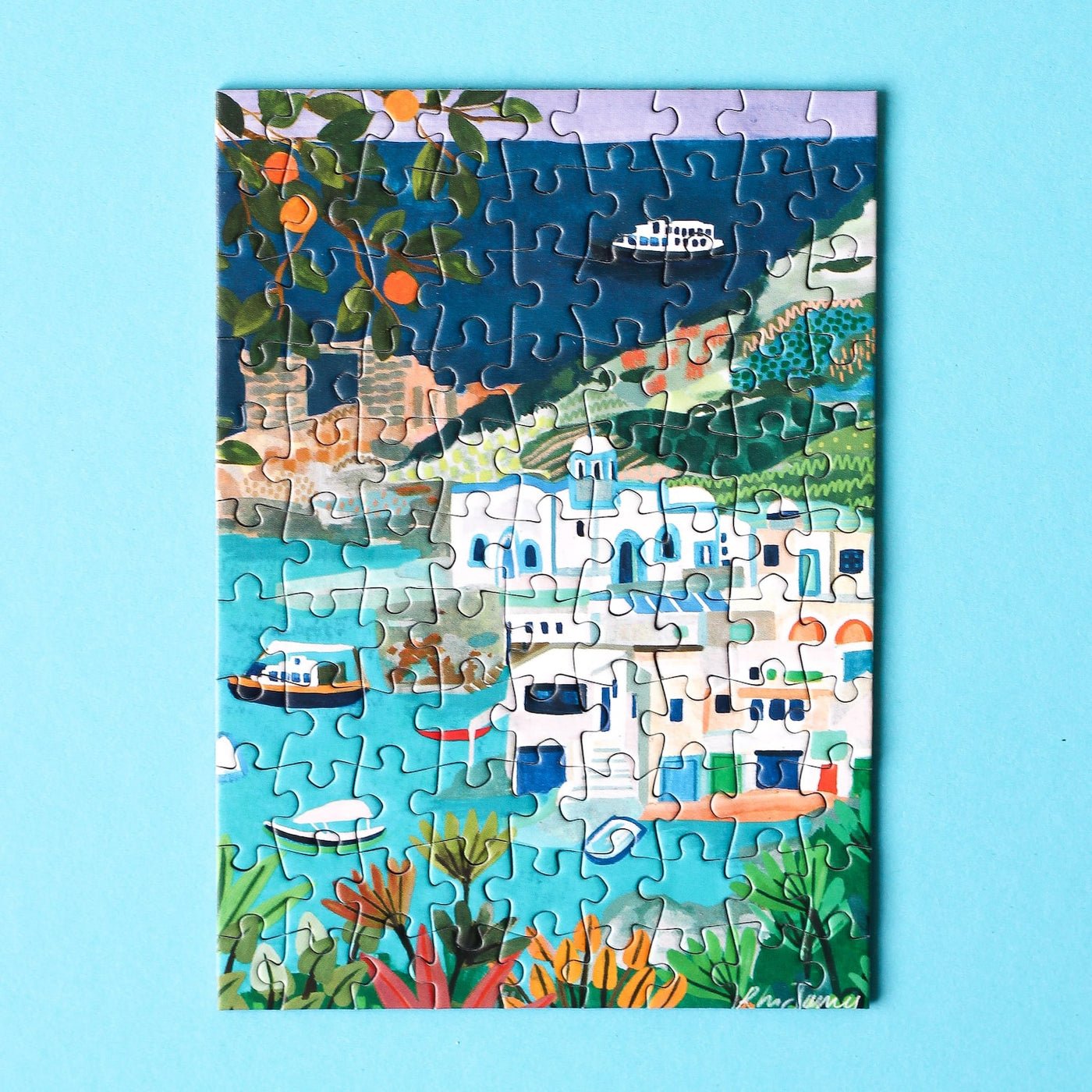 Milos Greece Mini Puzzle, 99 Pieces - Piecely Puzzles