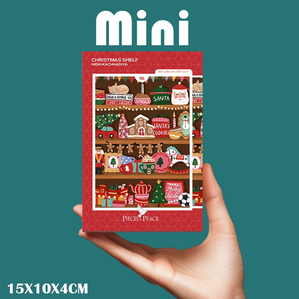 Mini-Puzzle 96 Pieces - Christmas Shelf - Pieces & Peace