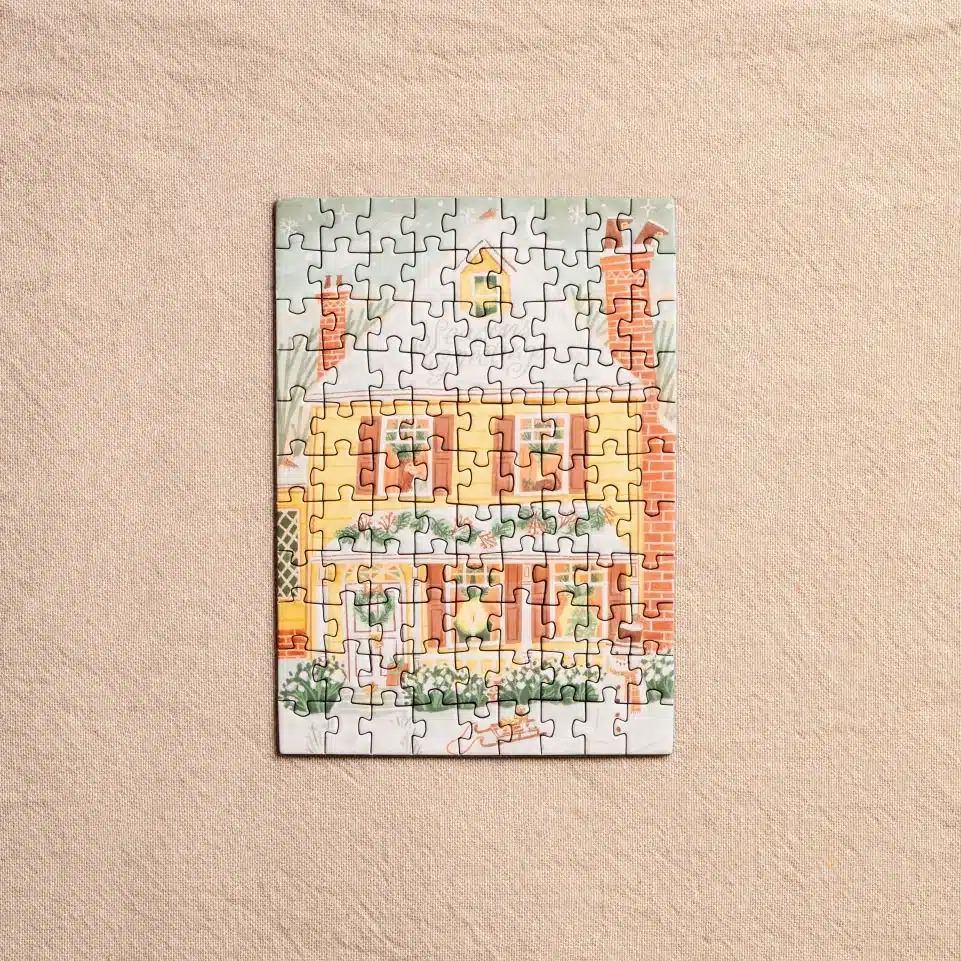 Vintage Christmas Mini Puzzle "La Pauz" - Trevell