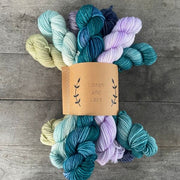 Day 14 (Amethyst Isle) MINI SOCK FADE SETS - Lichen and Lace