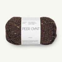 3085 - Peer Gynt Mork brun m/ Natur Tweed Peer Gynt - Sandnes Garn