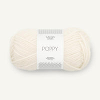 POPPY 1002 - Hvit - Sandnes Garn