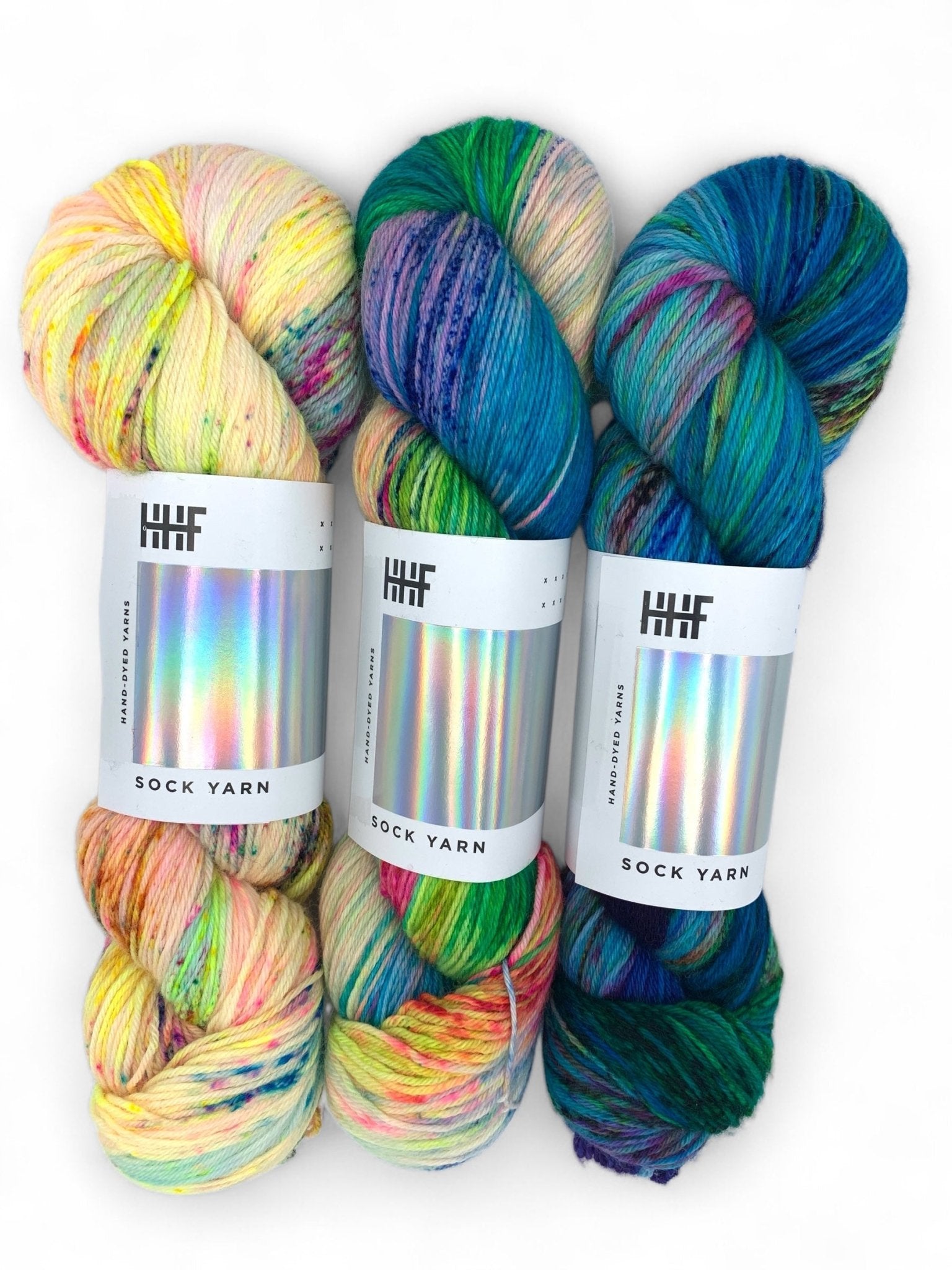 Sock Fade Set 26 POTLUCK – SOCK YARN - Hedgehogfibres