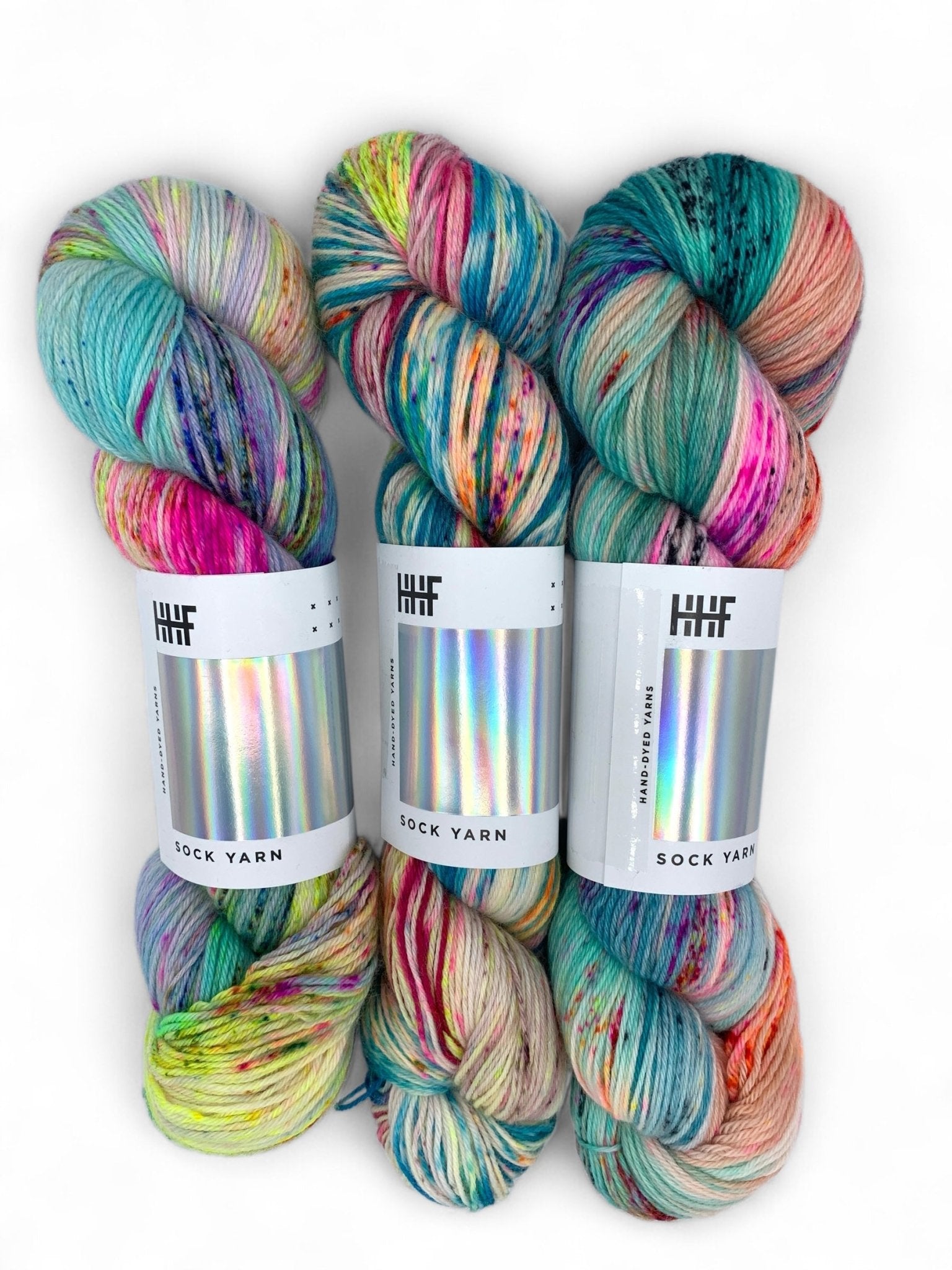 Sock Fade Set 7 POTLUCK – SOCK YARN - Hedgehogfibres