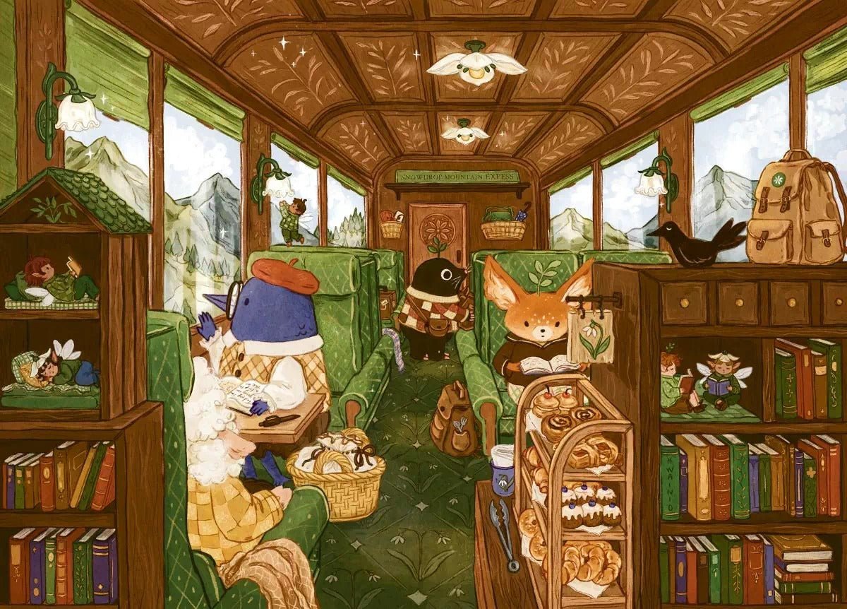 Puzzle Snowdrop Mountain Express – La Pauz – 1000 pieces - Trevell