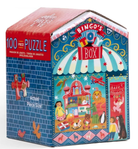 Bingo Puzzles de 100 pièces sur le thème du marché de Noël - Eeboo
