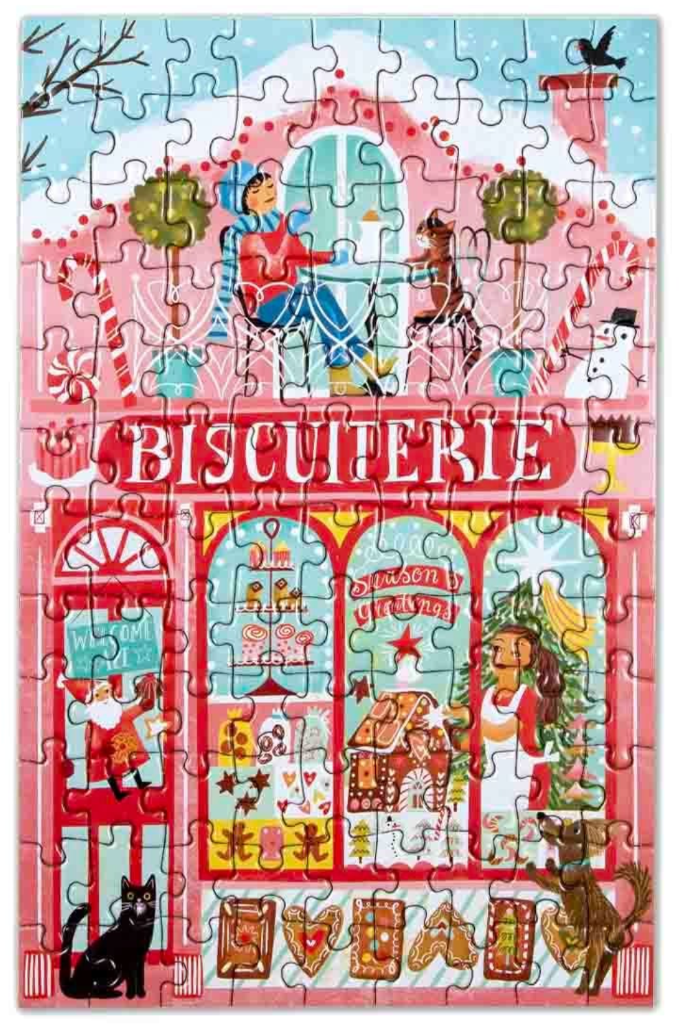 Biscuiterie Puzzles de 100 pièces sur le thème du marché de Noël - Eeboo