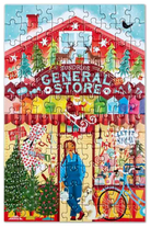 General Store Puzzles de 100 pièces sur le thème du marché de Noël - Eeboo