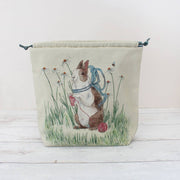 Daisy le lapin tricoteur Sock Size Sac à projets tricot The Blue Rabbit House - The Blue Rabbit House
