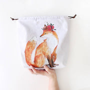 Lena la Renarde Sock Size Sac à projets tricot The Blue Rabbit House - The Blue Rabbit House