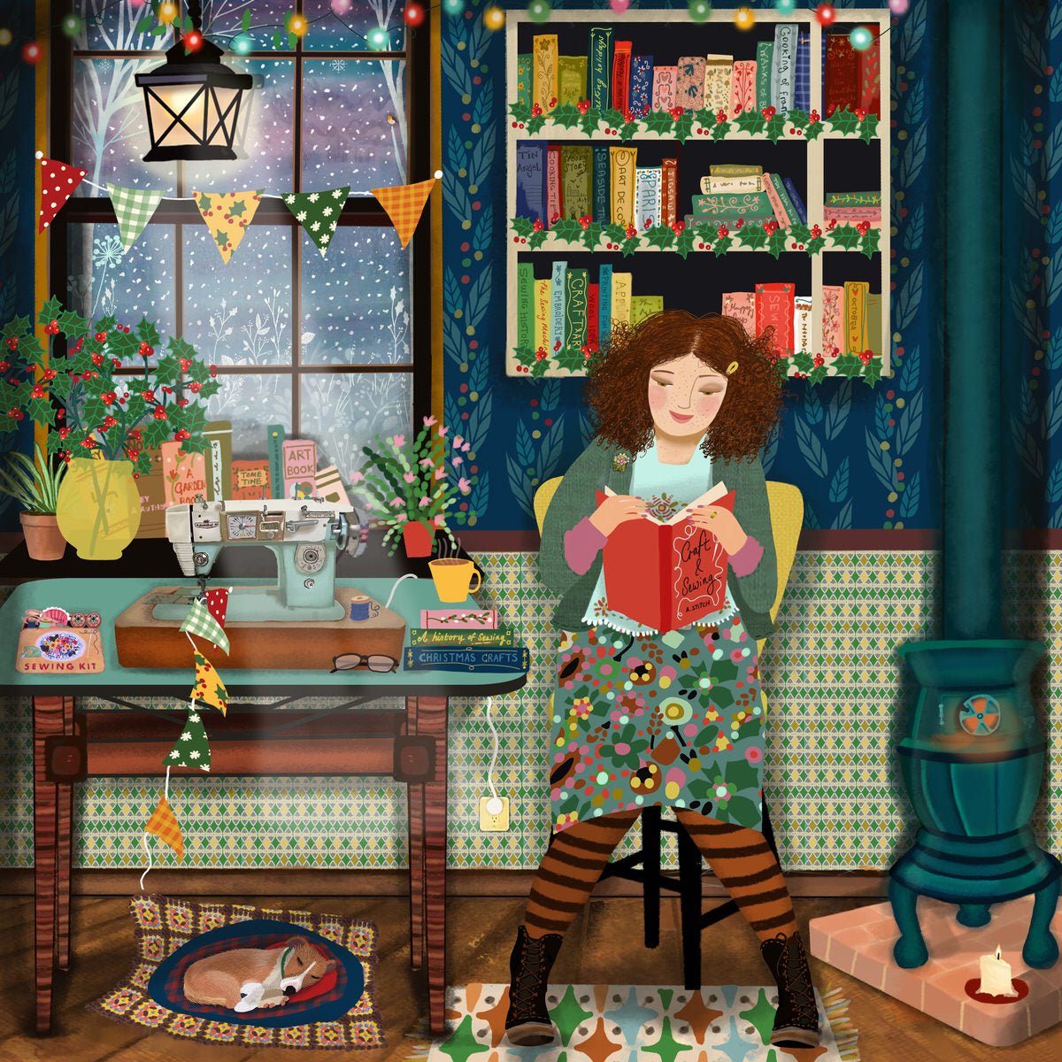 Sewing and Reading - Puzzle carré de 1 000 pièces - Pieces & Peace